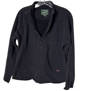 Woolrich sweater, women M. quarter zip, vintage,logo,cabincore,outdoors,warm